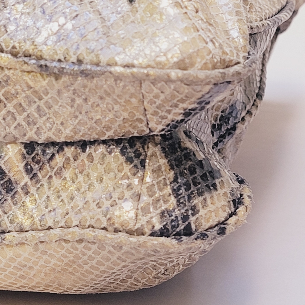 DKNY Stunning Python Shoulder Crossbody Python Print Gunuine Leather Handbag - Picture 9 of 16